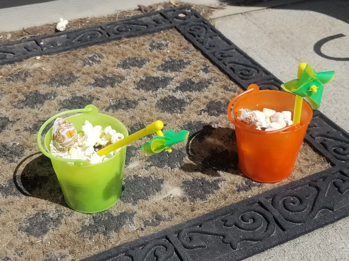 Ding dong! I heard the doorbell, headed to the front door and found this fun surprise. May baskets! Blessed to have such wonderful neighbors. #ThisisIowa #MayDay2020