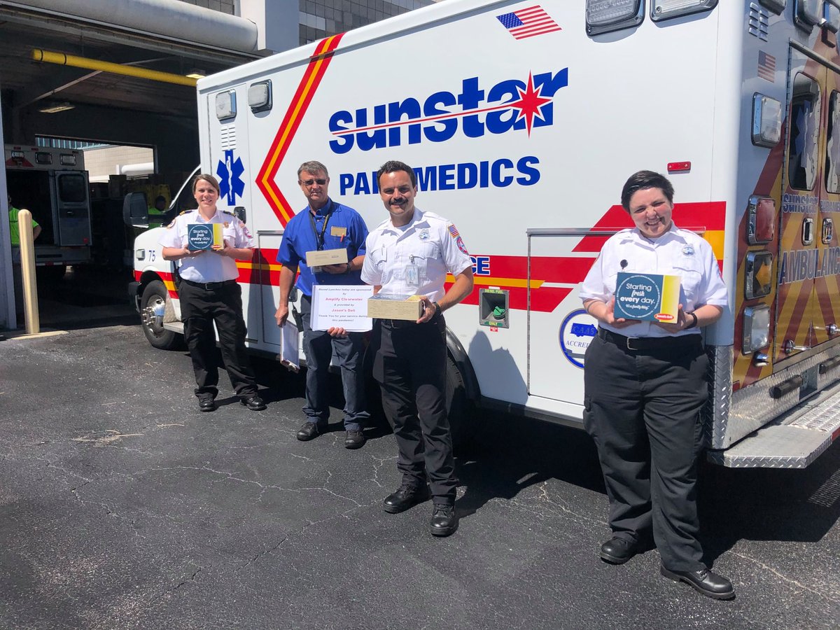 ClearwaterArea's tweet photo. Thank you to our restaurant partner @jasonsdeli of @MyClearwater for helping us Fuel The Frontline at @Sunstar_EMS!

#AMPLIFYtheGOOD
#StrongerTogether
@Amplify_CEO https://t.co/TdpJdsRh2u
