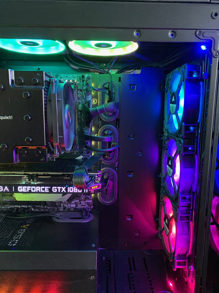 ascomputersuk's tweet image. A new gaming rig build for a customer complete with I9 9900K, 1080 TI From EVGA, 32GB Ram complete with RGB Fans and Strips from Corsair ICUE. Contact us for a free quote on your next gaming rig!
#corsair #ascomputers #halifax #intel #nvidia #gtx #1080ti #evga #hyperx #samsung