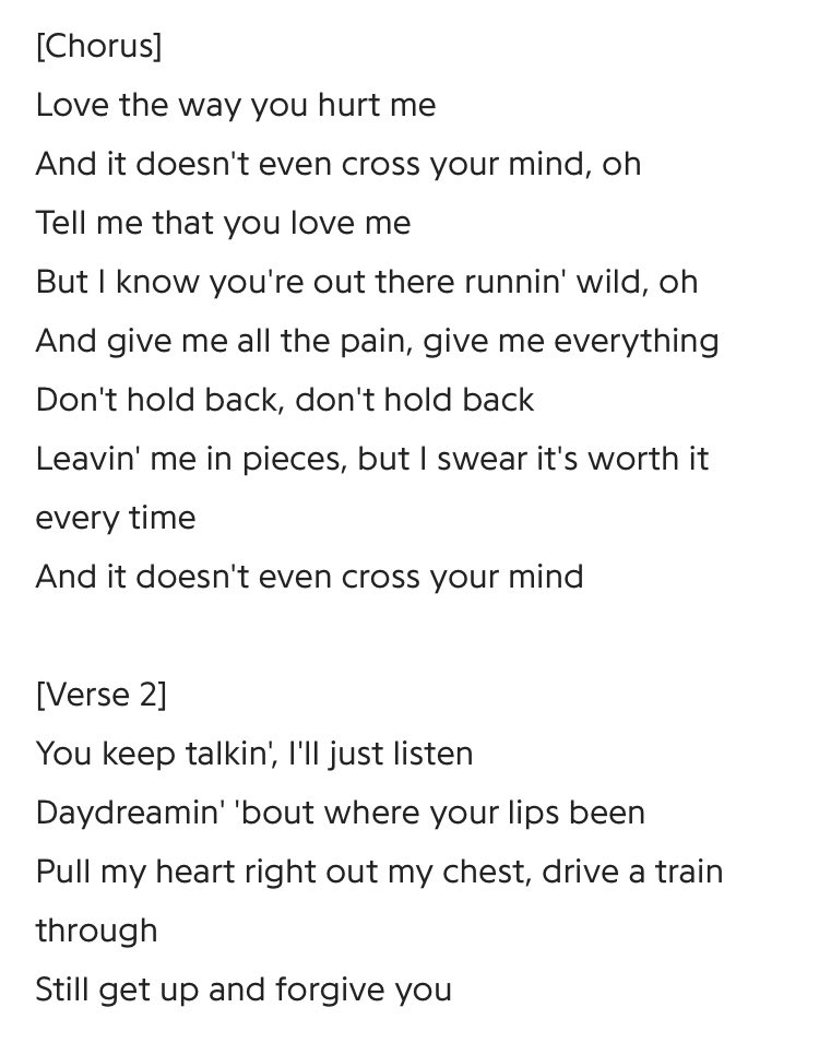 As usual, we need to see the lyrics first: #HeartbreakWeather  