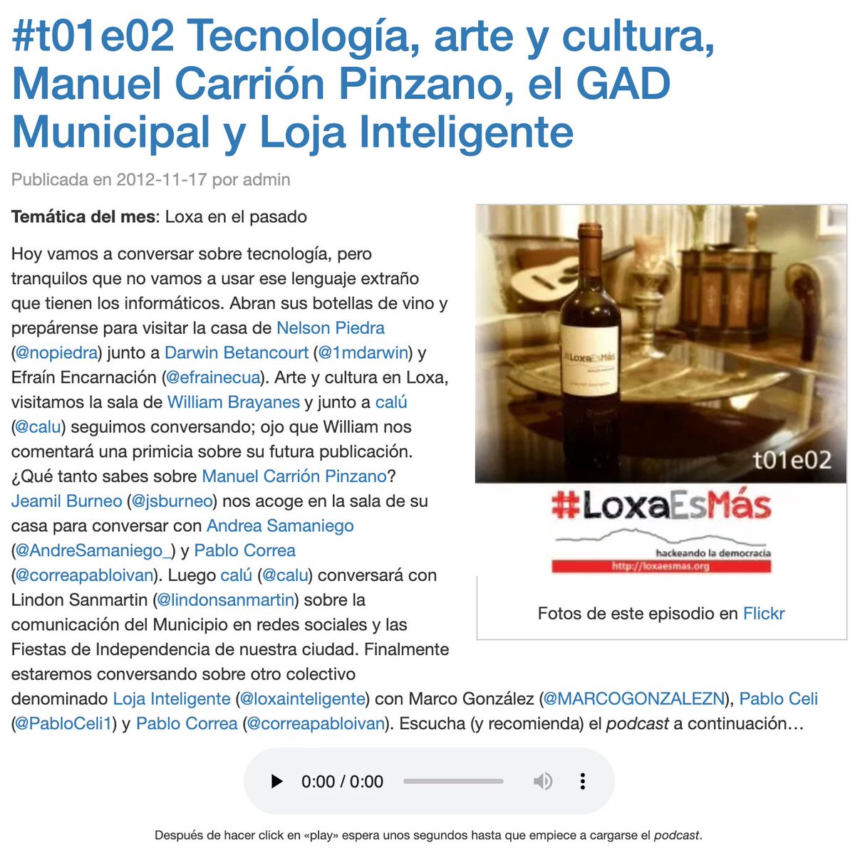 loxaesmas's tweet photo. Cerramos una semana manteniendo la inmovilidad, tiempo ideal para volver a escuchar los podcast del colectivo. Avanzamos con el segundo episodio de la primera temporada #t01e02 https://t.co/aHQFEZvrwb https://t.co/x64yCvKiuR