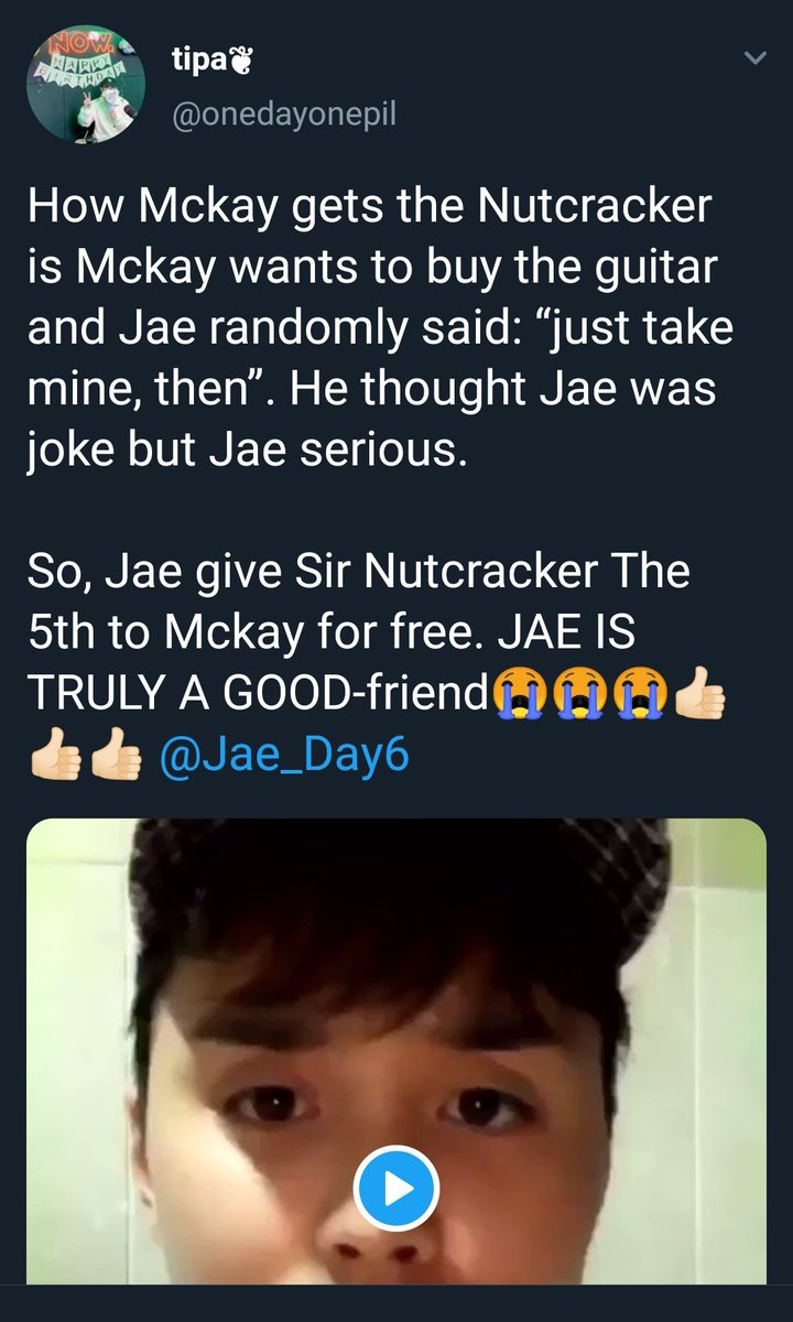 Jae gave his guitar (sir nutcracker the 5th) when his friend, Mckay thought to have one. He thought jae was joking when jae said "just take mine, then"this is how Jae treats his friends y'all 