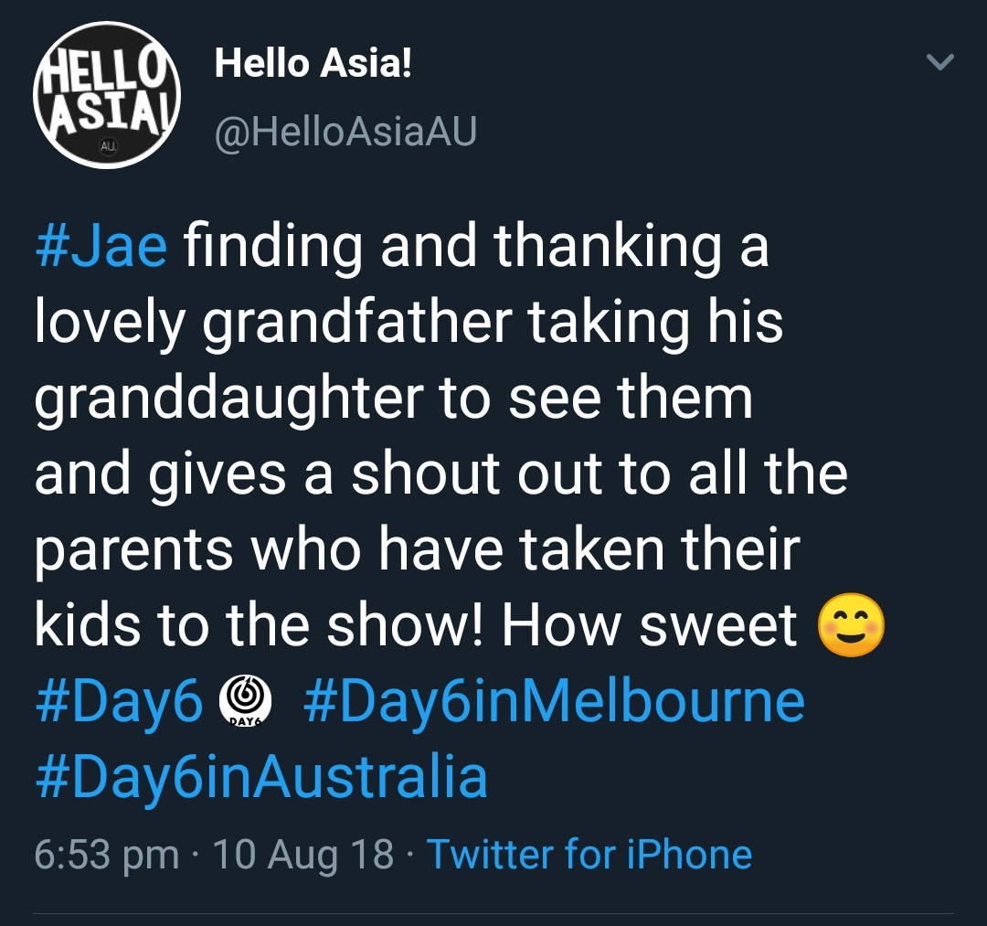 jae as loving grandchild -posted in ig the watch his late granda gave him w/ hashtags  #HisLastGift  #AlwaysOnMyWristAndHeart-stood up to let granda sit instead in a subway-saw a grandpa in crowd, thanked for letting his granddaughter see day6. gave shoutout to parents