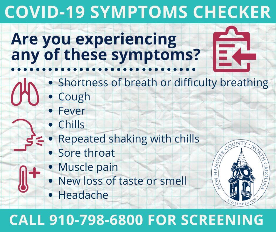 New Hanover County People With Covid 19 Have Had A Wide Range Of Symptoms Ranging From Mild Symptoms To Severe Illness Symptoms May Appear 2 14 Days After Exposure To The Virus