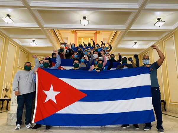 JoseRCabanas's tweet photo. May 1rst at @EmbaCubaUS We join all workers in the World to celebrate this day particularly our people in #Cuba suffering a #Blockade after 60 years https://t.co/a9lwRuDhFU