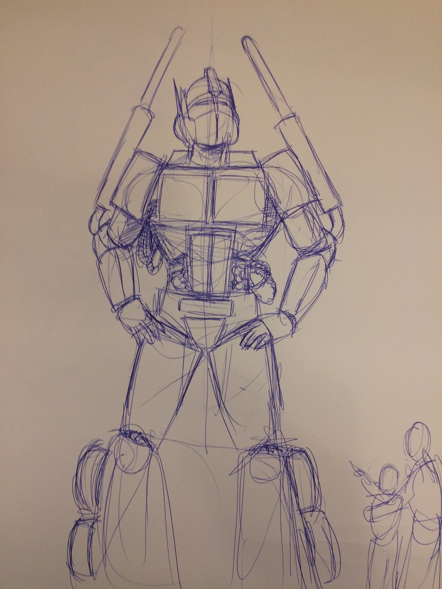 Grail12013's tweet photo. @Robots_and_Such Never drawn a transformer in my life (I'm sure you can tell!) #mechmay will be fun, trying lol. https://t.co/4quUiwMvMY