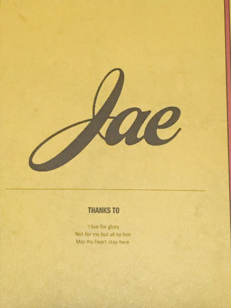 this is how Jae uses that certain dedication/thanks to-page from some of their albumsMay your heart stay where it is Jae 