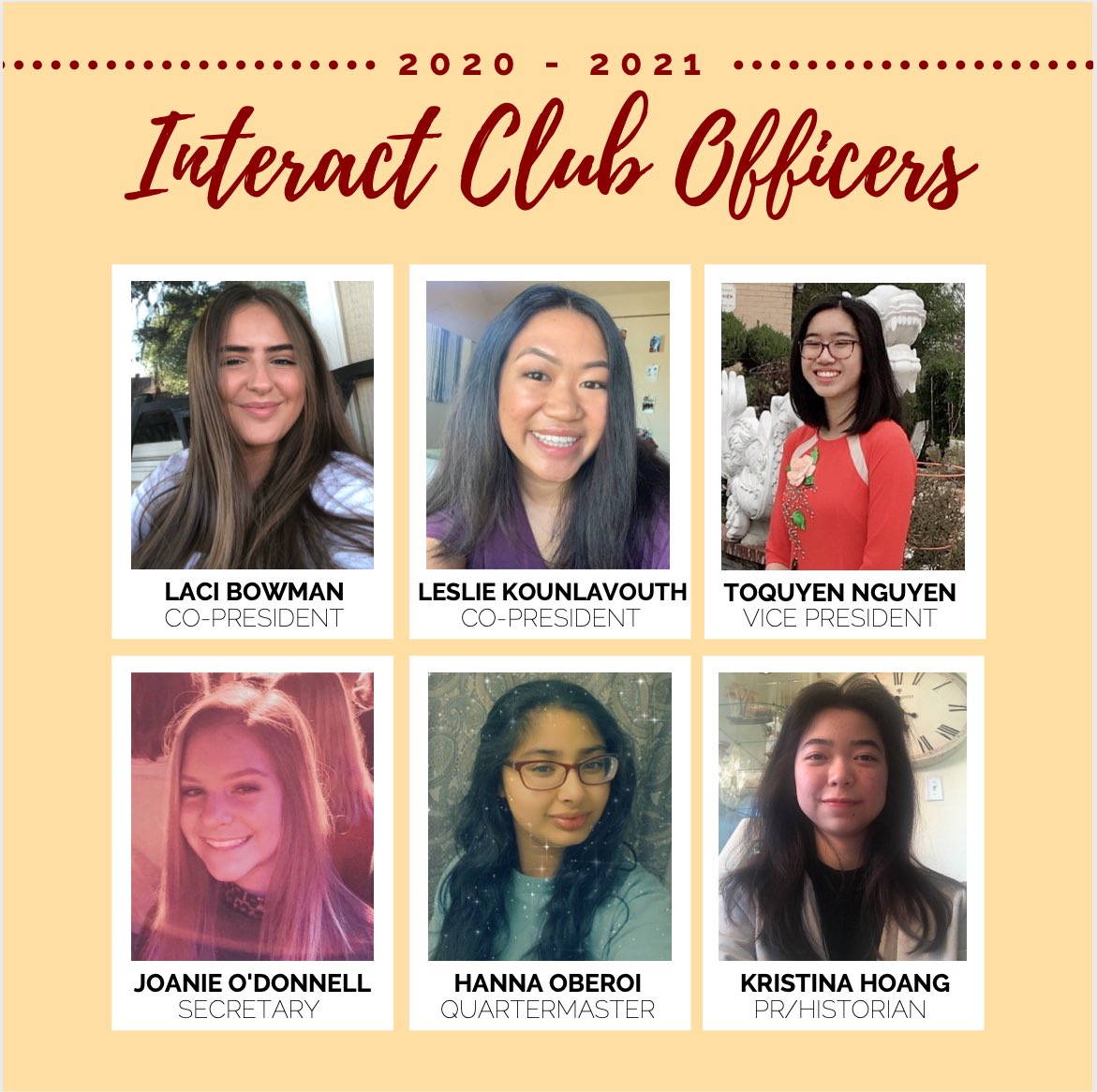 Congratulations to our 2020-2021 officers! Thank you to those who applied, we are so proud of y'all!