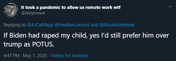 checkmatestate's tweet photo. When you're such a partisan, your political party is more important than your own child. https://t.co/3Pqkao36Lh