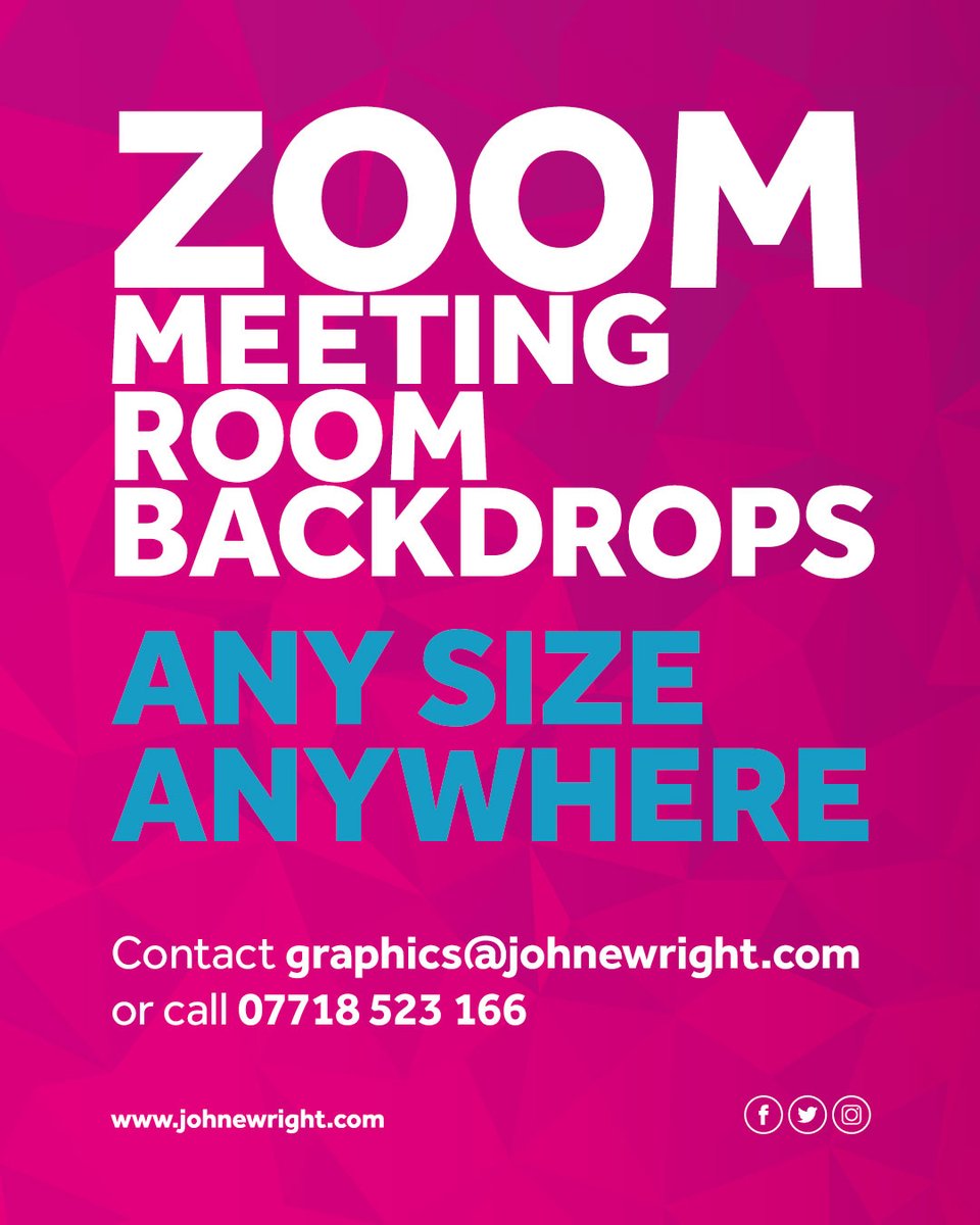 JohnEWrighthub's tweet photo. We are producing increasing amounts of banner stands which act as ideal corporate backdrops during your #Zoom, #Skype and #MicrosoftTeams calls/meetings. We can turn these around within one working day to any UK address - contact free of course! Here to help @johnewrights https://t.co/Ete5kTRaB3