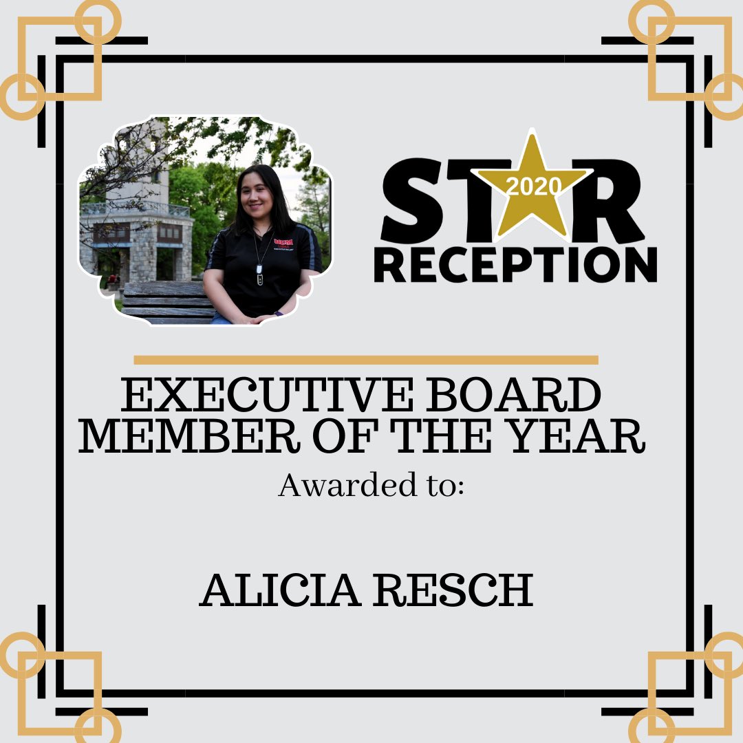 UCM_USHA's tweet photo. Thank you for giving all your college time with housing leadership! Your hard work and dedication to leadership! EXECUTIVE BOARD MEMBER of the YEAR IS ALICIA Resch https://t.co/N96sHy6F1U