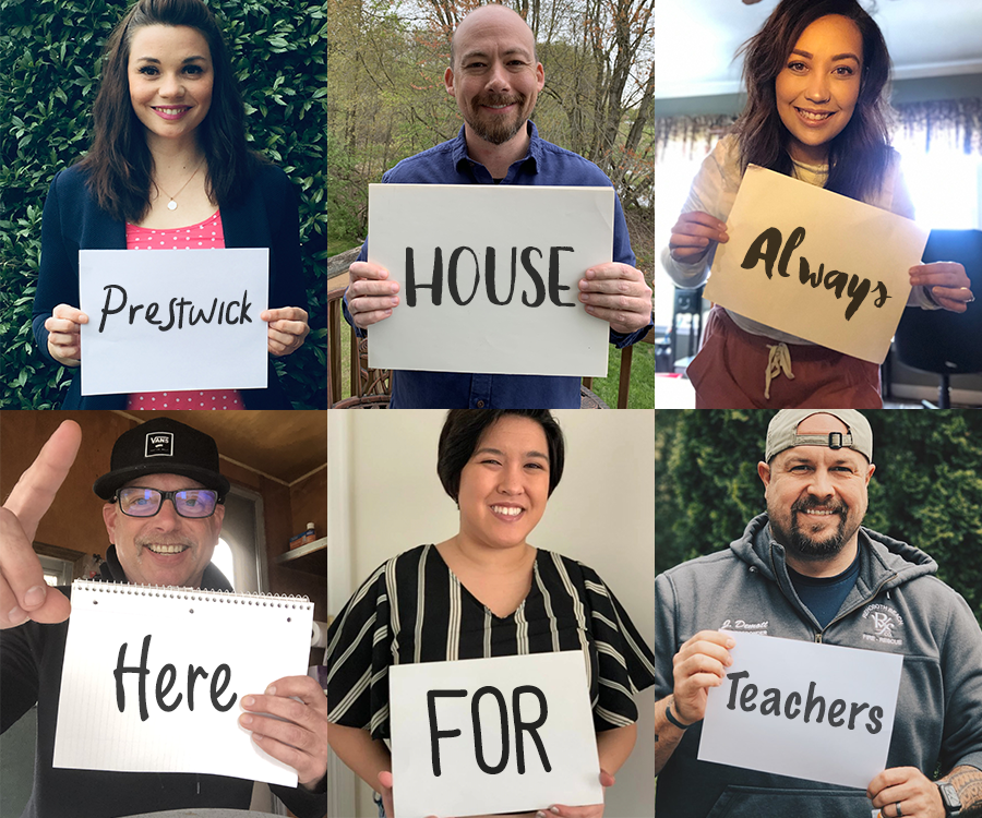 prestwickhouse's tweet photo. We know it's been rough, but we just want you to know Prestwick House always has been and always will be here for you. All month long, we’re celebrating the amazing work you do. Keep your eyes peeled for upcoming weekly giveaways, exclusive sales, and free resources! #TAM2020 https://t.co/IBC23uA678