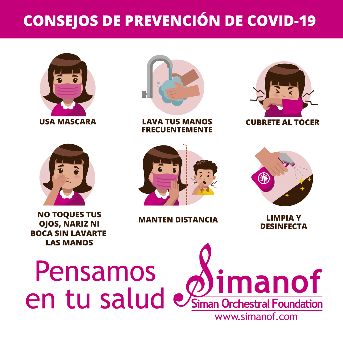 Simansiman's tweet photo. En Simanof nos comprometimos a dar una serie de publicaciones para la prevención del COVID-19, en estos momentos nos unimos con el #YoMeQuedoEnCasa e invitamos a nuestros alumnos y familiares a crear buena música desde casa!

#YoMeQuedoEnCasa #SomosSimanof #YoSoySimanof https://t.co/GMpiY9w0Xr