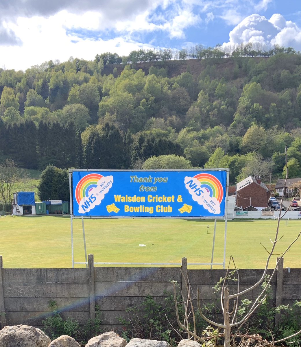 Walsden C&amp;BC would like to say a huge thank you to all the wonderful <a href="/NHSuk/">NHS</a> Staff &amp; Key workers fighting coronavirus. Stay safe 
🌈 👏🏻 <a href="/lancs_league/">Lancashire League</a> <a href="/LancsCricketFDN/">Lancashire Cricket Foundation</a> <a href="/cricketyorks/">Cricket Yorkshire</a>