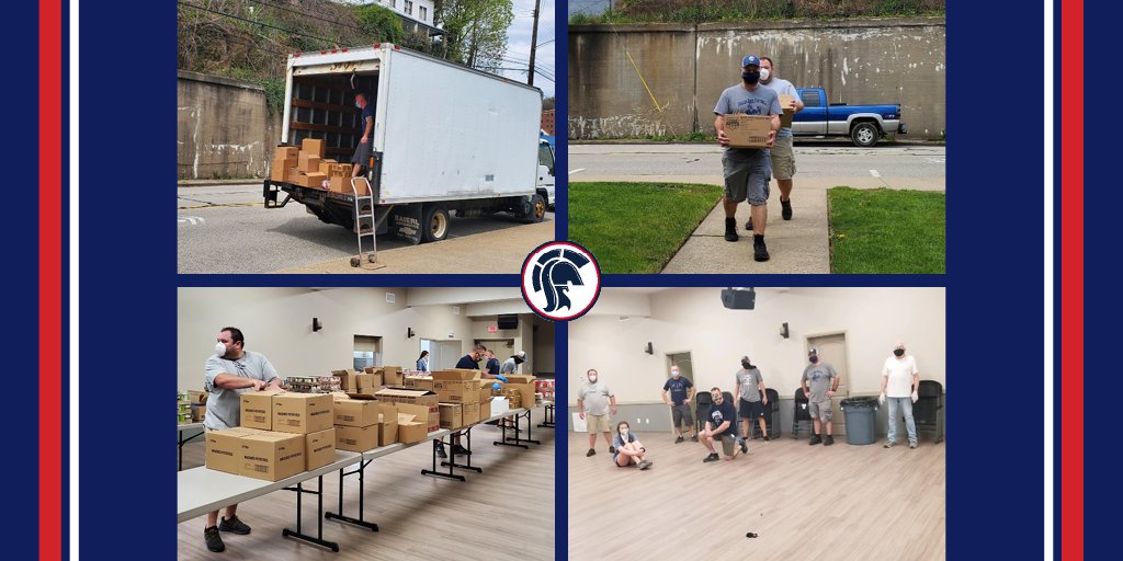 ShalerArea's tweet photo. SAHS &amp; MS teachers &amp; students volunteered their time to transport nonperishable food items from North Way Christian Community Church to Christ Lutheran Church, in Millvale. They helped sort the food items into 100 individual boxes for Millvale families in need #WeAreSA https://t.co/uHgl1tRRdc