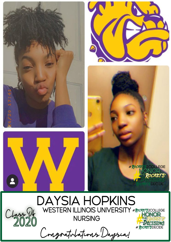 TheBstandsfor_'s tweet photo. Daysia decided Western Illinois University will be her choice to purse a career in nursing. We are super proud of you!
#HonortheRocketsDecisions
#RocketsDecide
#Rockets2College
@RichEastHS https://t.co/VneNxHKWFT