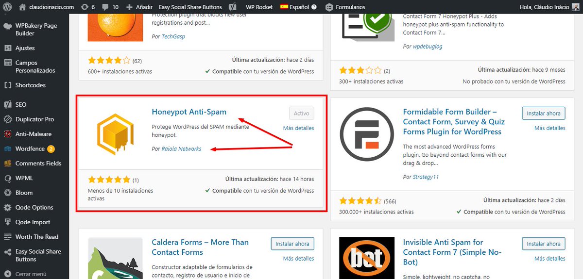 cinacio06's tweet photo. Hecho! Probando el nuevo Plugin Honeypot Anti-Spam para WordPress de @RaiolaNetworks para quitarme el #spam de los comentarios...

Si quieres ver de que va, mira este post 👉https://t.co/82qe7inv8x https://t.co/LmAoDdvuM8
