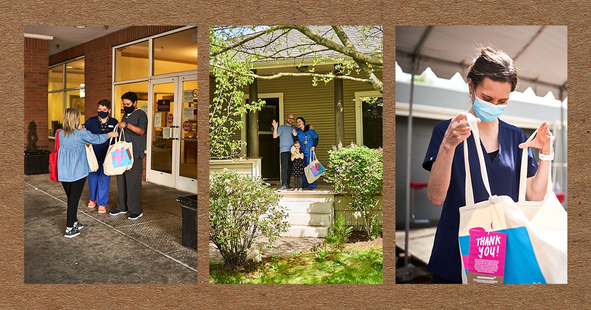 Here’s to medical professionals &amp; essential workers providing for communities &amp; saving lives #whilewestayhome. Please enjoy our kits w/ goods from @HyderGraphics, <a href="/coavacoffee/">Coava Coffee</a>, <a href="/gerbergear/">Gerber Gear</a>, <a href="/3pointBrand/">3Point Brand</a>, <a href="/verbenergy/">Verb Energy</a>, Crosby Elements, <a href="/Smithteamakers/">Smith Teamaker</a>, <a href="/breaksidebrews/">Breakside Brewery</a> &amp; <a href="/pickybars/">Picky Bars</a>.