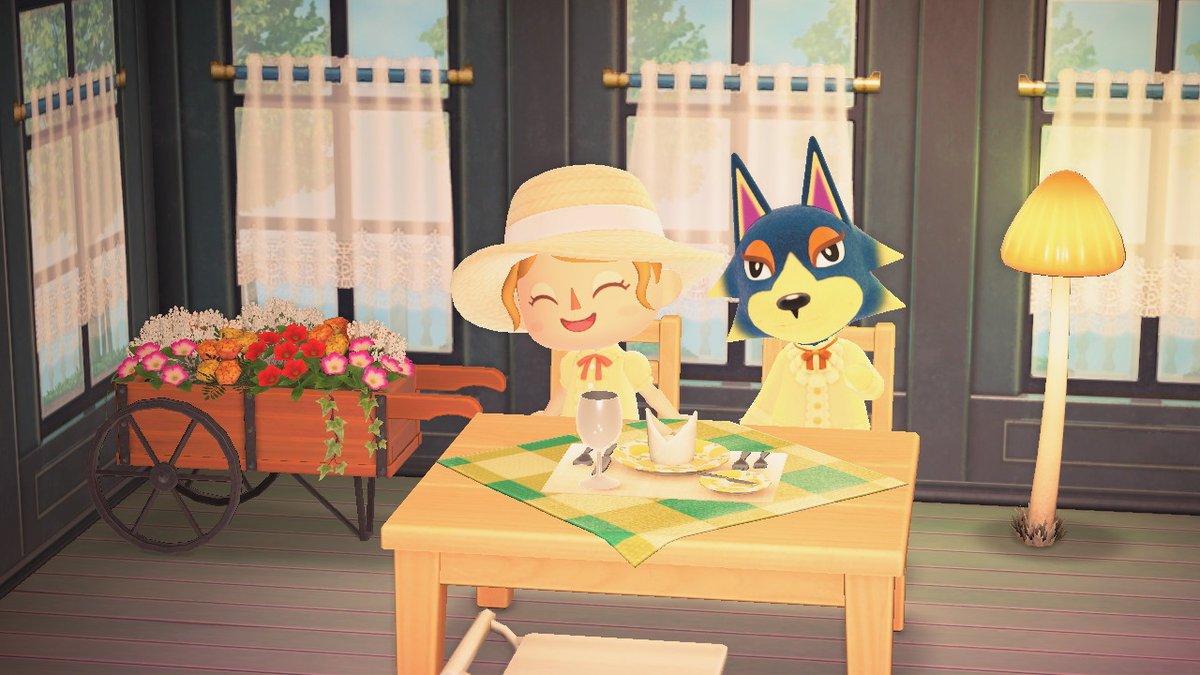 PieSuckle's tweet photo. 🌟 I bought us matching outfits 🌟 #AnimalCrossingNewHorizons #acnhwolfgang https://t.co/2wcrq42kHE