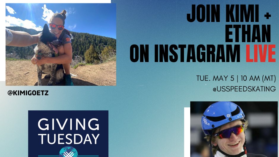 USSpeedskating's tweet image. #GivingTuesdayNow is a global movement that unleashes the power of people and organizations to transform their communities.

Your donations go directly to US Speedskating athletes!

Visit the @USSpeedskating Instagram page May 5, 10amMT for a live chat with #KimiGoetz &amp;amp; @ECepuran