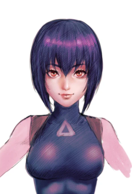 攻殻2045ラクガキ。イリヤ素子はやはり可愛い。 