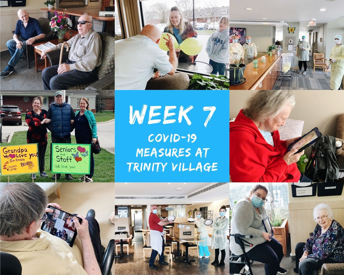 Trinity_Village's tweet image. WEEK 7! As we come to the end of another week we can't help but be grateful for the ongoing support of our community! We have continued to stay connected with friends and family over this past week with video chat, phone calls, and window visits. 
#trinitystrong #bettertogether