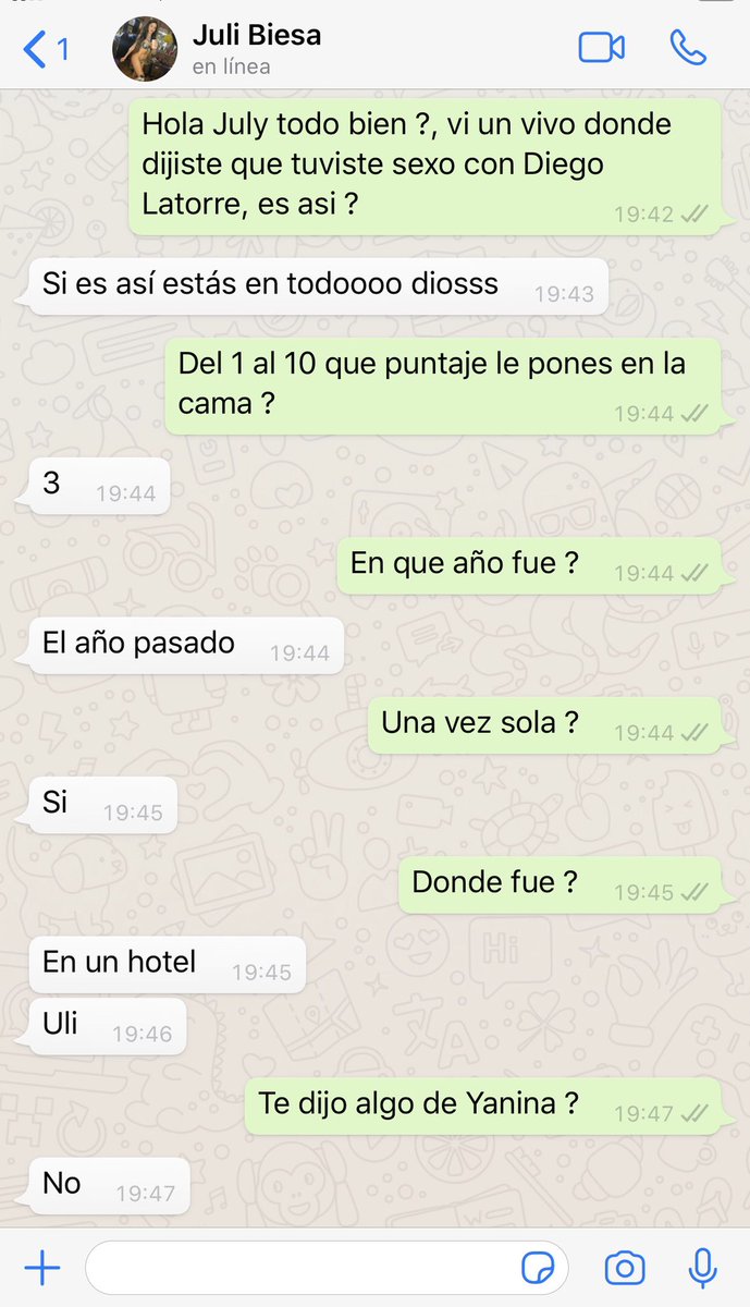 ulisesjaitt's tweet photo. Juiieta Biesa me confirma que tuvo sexo con Diego Latorre 💣 https://t.co/BULeRHIri5