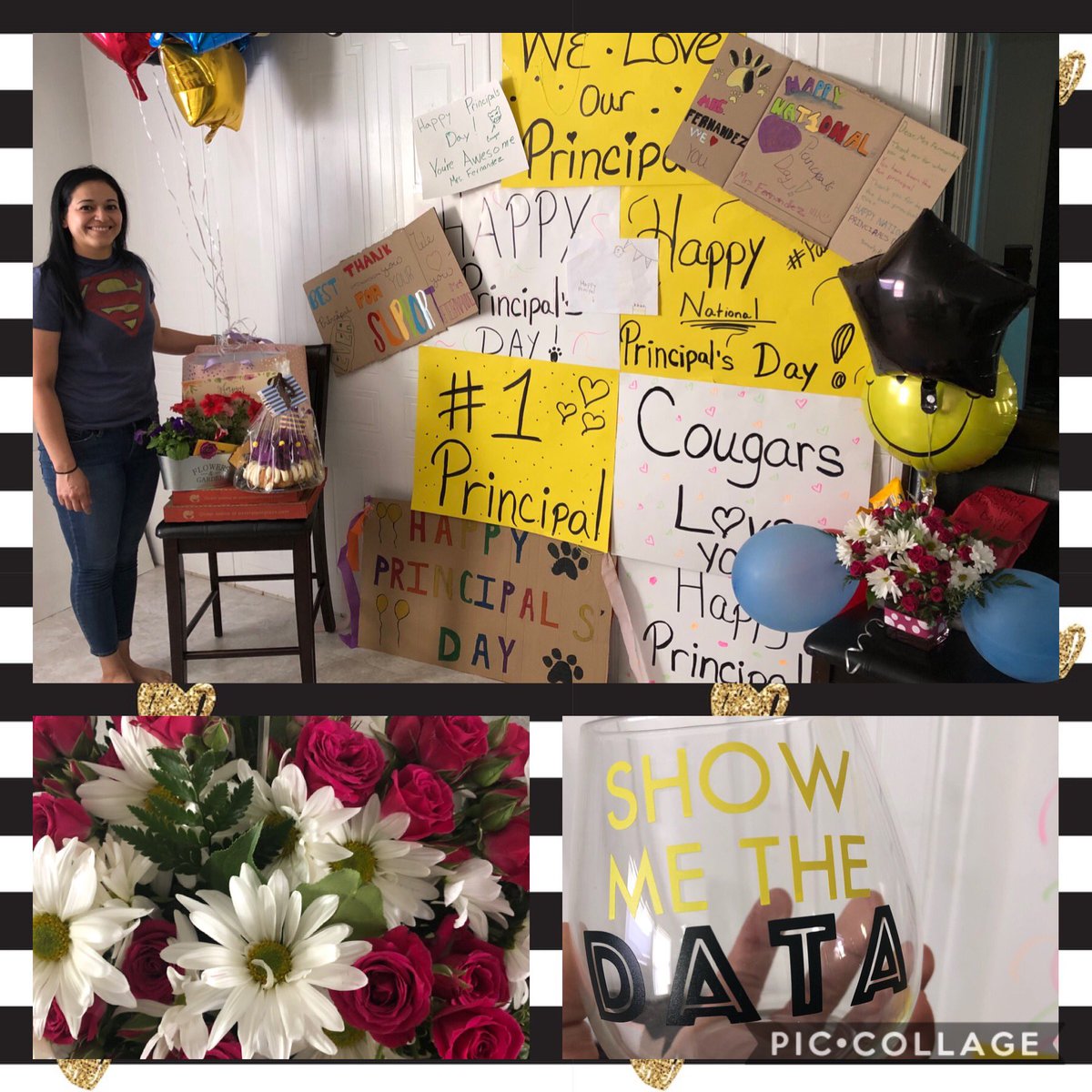 EDAztecs_HS's tweet photo. Boy do they know me...food, m&amp;m’s, coke, flowers and the data!!😂 Thank for all my special treats, messages of love, and gift cards that have snuck their way into my email!! The real heroes are YOU ALL!! #TeamSISD #PawsUp #LoveMyCougars #BlessedPrincipal https://t.co/qAzagJezV8