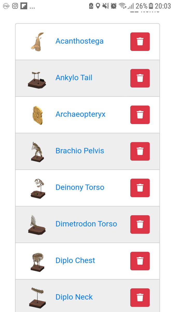 evilcheri's tweet photo. Some fosseis to sell
https://t.co/Kg2CE8WX5T
Dm me oferrs if u need #ACNH #acnhtrade https://t.co/jdXU3nGy42
