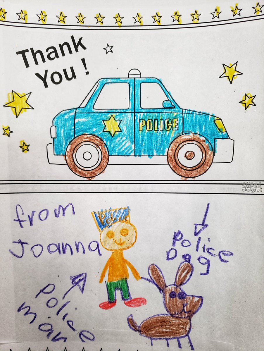 Lola Pappas from <a href="/EbingerSchool/">Ebinger School</a> had an IB project on first responders &amp; she chose #CPD. She asked Pre-K thru 5th grade to color #policecars &amp; than Lola personally delivered them to CPD #ThankYou <a href="/ChiPubSchools/">CPS - Chicago Public Schools</a> #Community #WeAreInThisTogether #CPD #20thDistrict #FridayMotivation