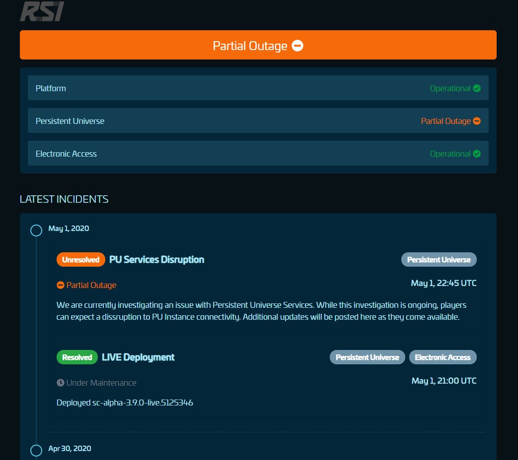 star citizen server status star citizen server status
