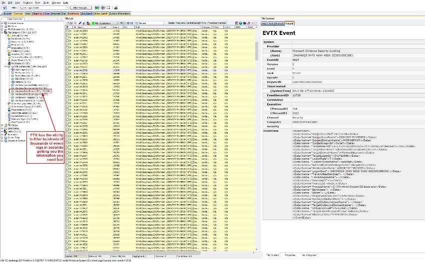 Today let’s dig into the advanced searching ability of FTK. Windows Event Logs are important in any investigation and both FTK and AD Enterprise enable users to quickly filter hundreds of thousands of event logs in seconds!
#FeatureFocusFriday #digitalinvestigations #DFIR