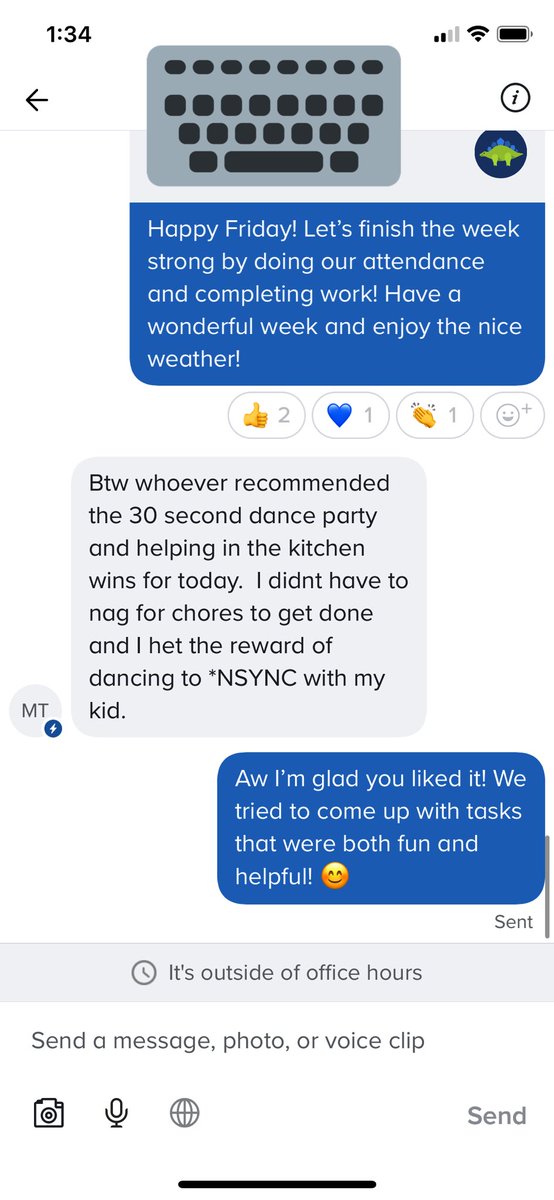 MsSkopek's tweet photo. Since we’ve lost our normal end of the year, we decided to have some fun and challenge the @harryefryschool 6th graders to field day challenges! They had to clean the kitchen, take out trash, build a tower, and have a dance party! It’s a hit with kids and parents! @BurbankSD111 https://t.co/ts0ztW8q5K