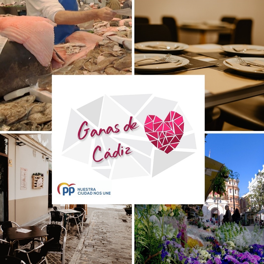 Grupo PP Ayto Cadiz على تويتر: "🔵 Tenemos ganas de Cádiz, de sus comercios y de sus bares, de su gente y sus calles. Desde el 🅿️🅿️ lanzamos la campaña #GanasDeCádiz 💗