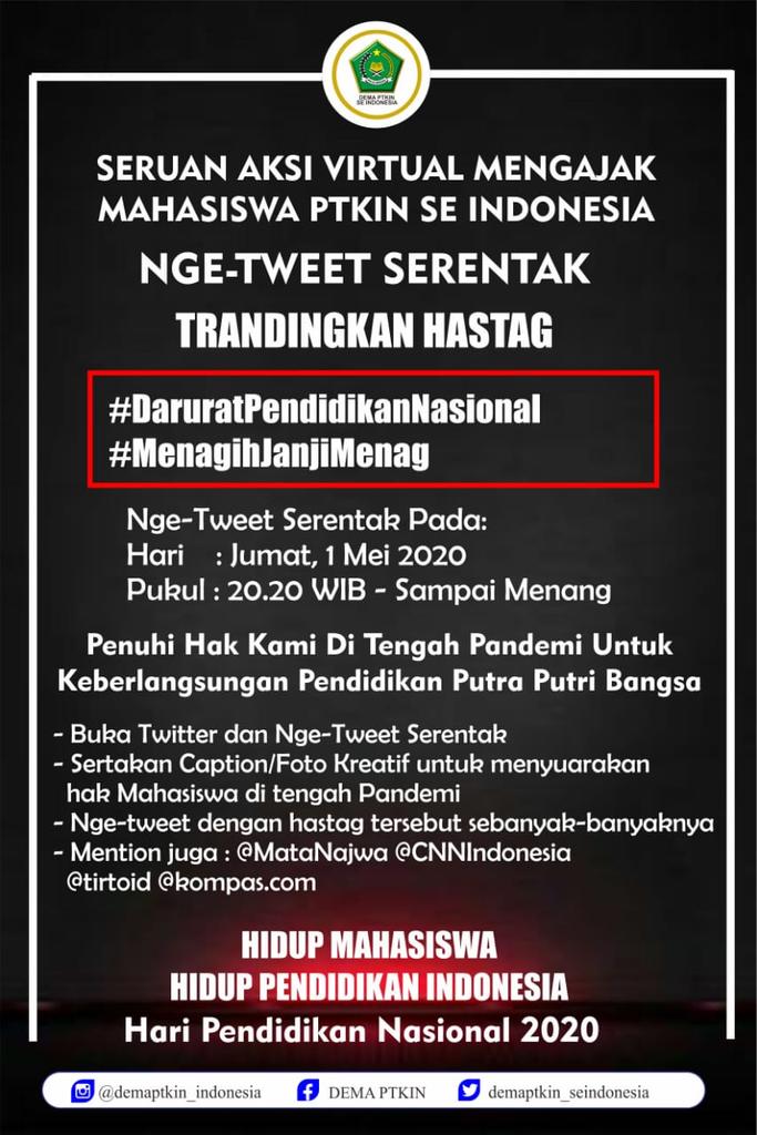 #DaruratPendidikanNasional
#MenagihJanjiMenag