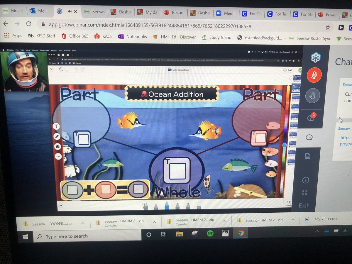 ITS_SQUAD_'s tweet photo. Elementary ITS team is joining @MrsGadkey and @cogswell_ben for a @Seesaw webinar this afternoon! Thankful for options to continue professional learning even during school closures! #VirtualKISD #FinishStrongKISD https://t.co/OUYr0e5YPL