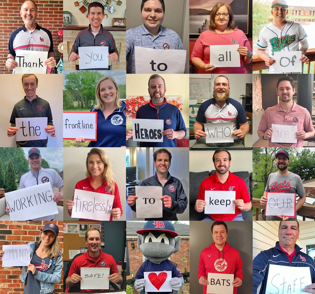 To all of the brave men &amp; women who are battling on the frontlines of the COVID-19 pandemic - We appreciate you. ♥️

#BatsAtHome #TogetherKY
