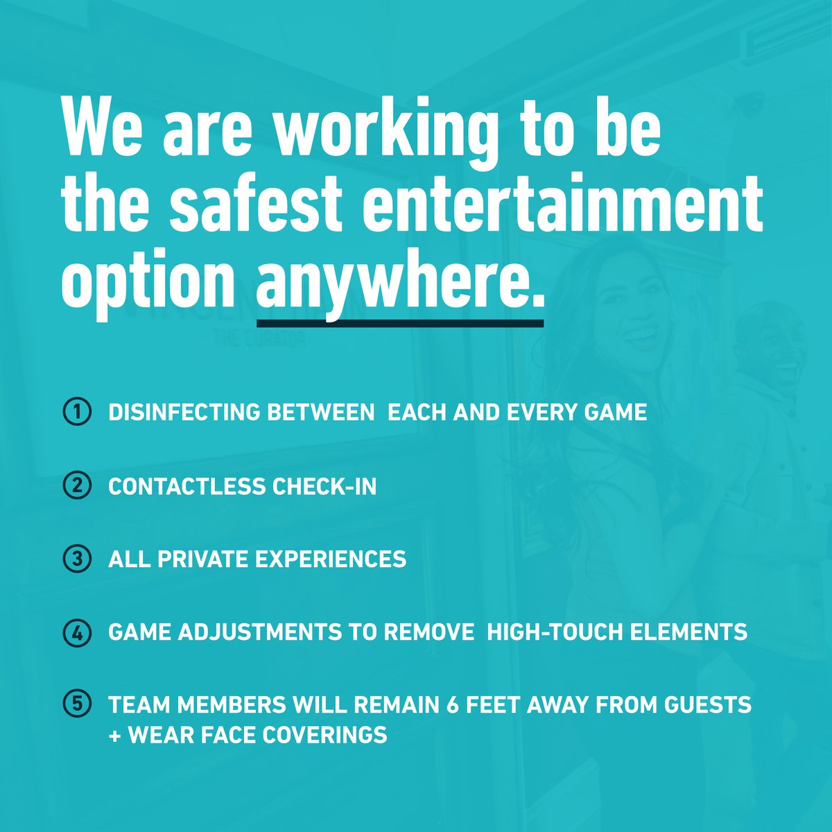 TEG_Atlanta's tweet photo. We're open in The Battery and are working to be the safest entertainment option anywhere. Some of the actions we are taking to achieve this goal include, but are not limited to the following: https://t.co/tUfT9F7BH9