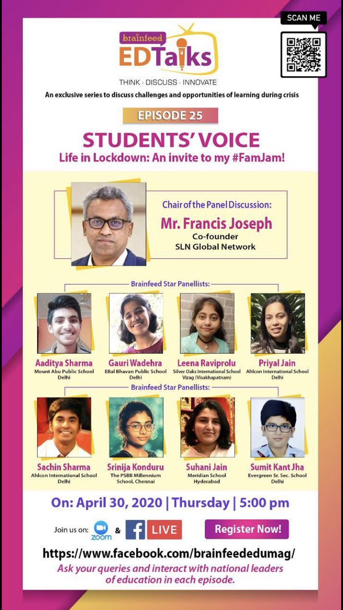 kandhari_ekta's tweet photo. Family time,time for exploring, time for self learning,living in present & enjoying the moment, some of the thoughts shared by students @brainfeededumag Talks Student'sVoice:Life in Lockdown.All Compliments @Francis_Joseph for exceptional moderation. @ashokkp @y_sanjay @pntduggal https://t.co/QAdZ8CvQRI
