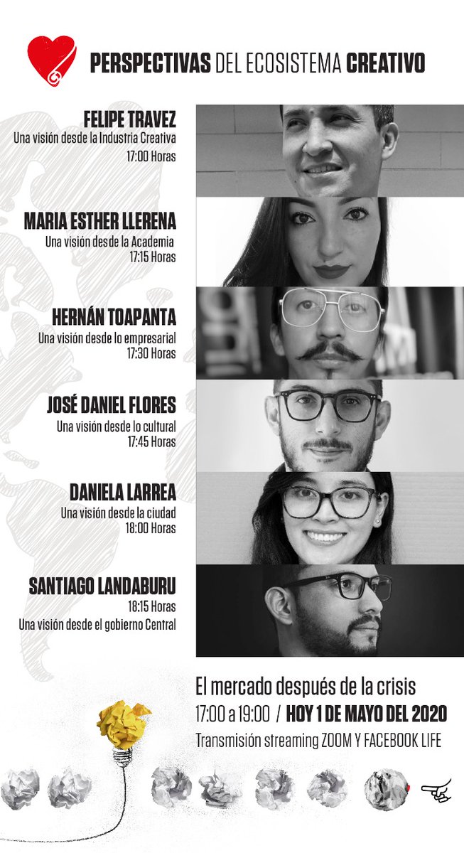DCCEcuador's tweet photo. No te pierdas hoy el foro: "Perspectivas del Ecosistema Creativo" a través de Facebook Live, a las 17h00 GMT-5 https://t.co/uSHjCNpfIZ
#ReiniciaEcuador #CreativosConCorazón https://t.co/3ZJry3oczw