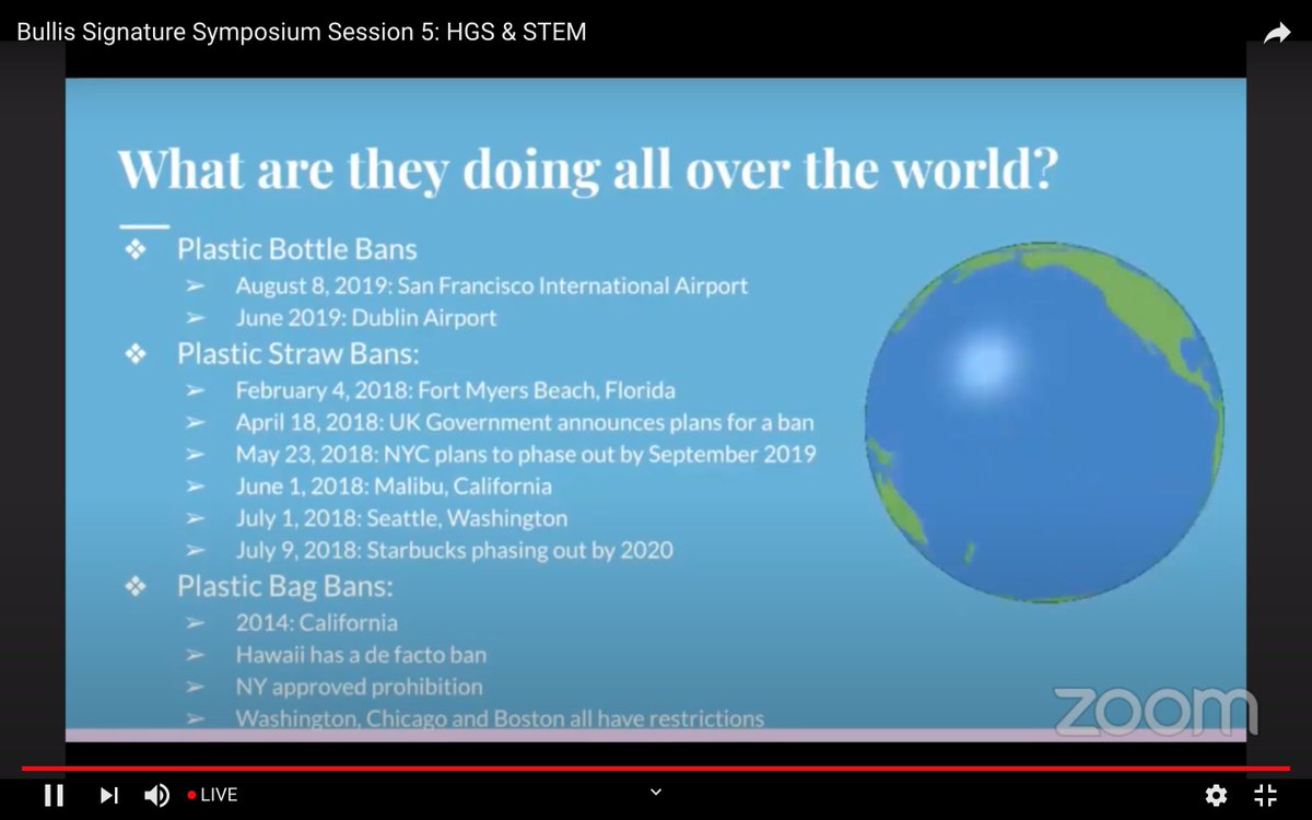 BullisSchool's tweet photo. Bethany Smith took on ocean plastics, describing damage to wildlife &amp; marine ecosystems. She investigated how plastic gets into the ocean in hopes of reducing &amp; preventing ocean pollution.  #BullisRemoteLearning #BullisStrong #Bullis2020 https://t.co/hFvhzzycqb