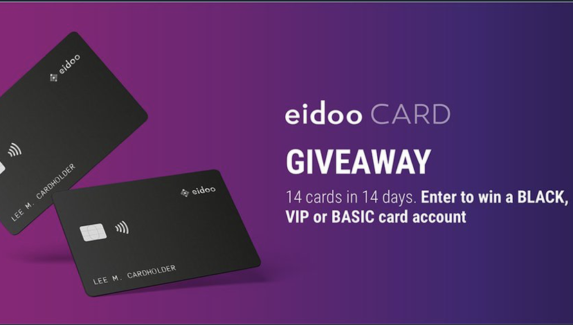 MoneyfoldLtd's tweet photo. @MoneyfoldLtd wants YOU to #WIN a Black Card! To celebrate our latest #DeFiDelivery, @Eidoo_Io
is giving away 14 Eidoo Cards in 14 days! Enter the #giveaway for your chance to win the #DeFi debit card with the highest levels of #crypto cashback! 
https://t.co/ck1RhwbHIT https://t.co/oOptUdZajs