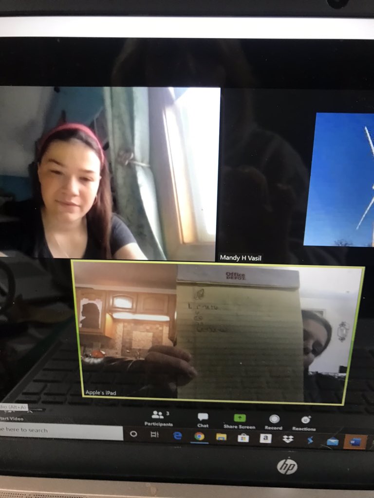 Warrior1Fan's tweet photo. So this happened today! Matched up two students for tutoring via Zoom! I wish I had the words for how proud I was of both of these Warriors! Amid this craziness, it’s amazing the wonderful things rising to the top! #ProudPrincipal  ❤️#WarriorPride @Gansett_Super @GansettAthletic https://t.co/QeWp9wEDeh