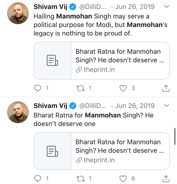 Shivam Vij - After assembly elections in MP-CG-Raj, I wrote that Modi is in pole position for 2019.Yes Shivam, but 3 months after that you said that Modi losing 2019 is a real possibility. And another three months later, you said that BJP will rule for 30 years. 