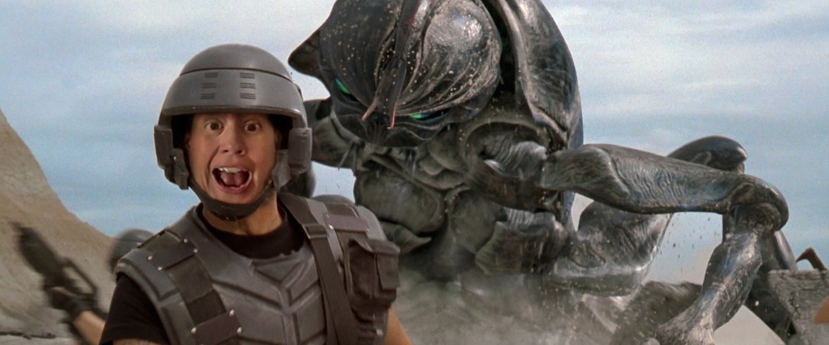 martinjones78's tweet photo. #PrepareForBattle! In the latest episode of #LucyRunningAwayFromThings, Lucy finds herself facing the bugs from #StarshipTroopers
The #PhantomPhotoshopper seems to like the 90s - hinting at their identity? Or a clever double bluff? π€·ββοΈπ€·ββοΈπ€·
@EM_STP #CrickAtHome https://t.co/cpMIPOiwhp