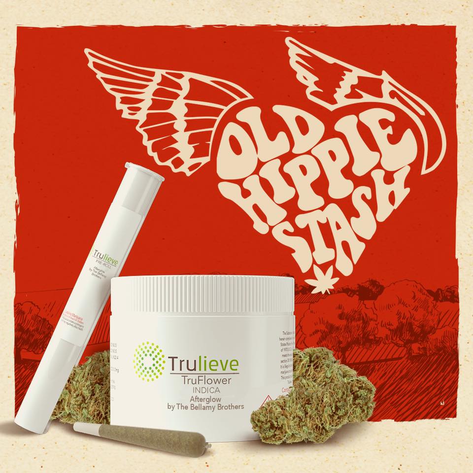 BellamyBrothers's tweet photo. Now here's some good news to kick off May...@Trulieve has added Afterglow to our #OldHippieStash medical marijuana line! https://t.co/xZFFAKoFwT #TruFlowerFriday #ReggaeCowboy #BigLove #Afterglow https://t.co/pSyVyffvzU