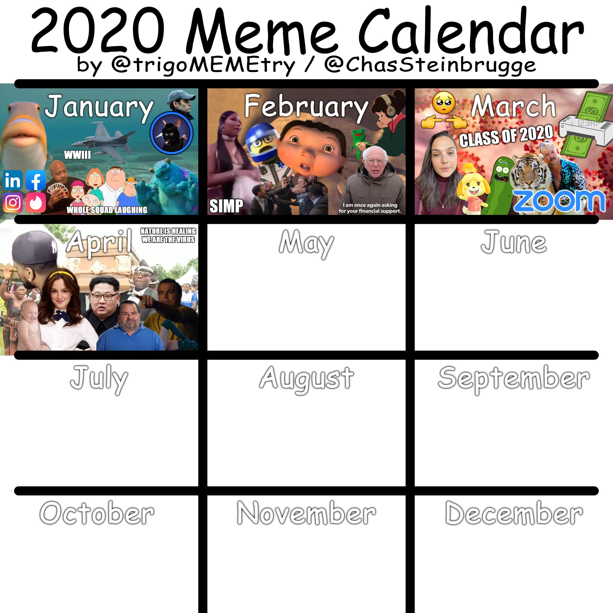 Trigomemetry On Twitter: "Meme Calendar Update :) Https://T.co/D04Cmkuess" / Twitter