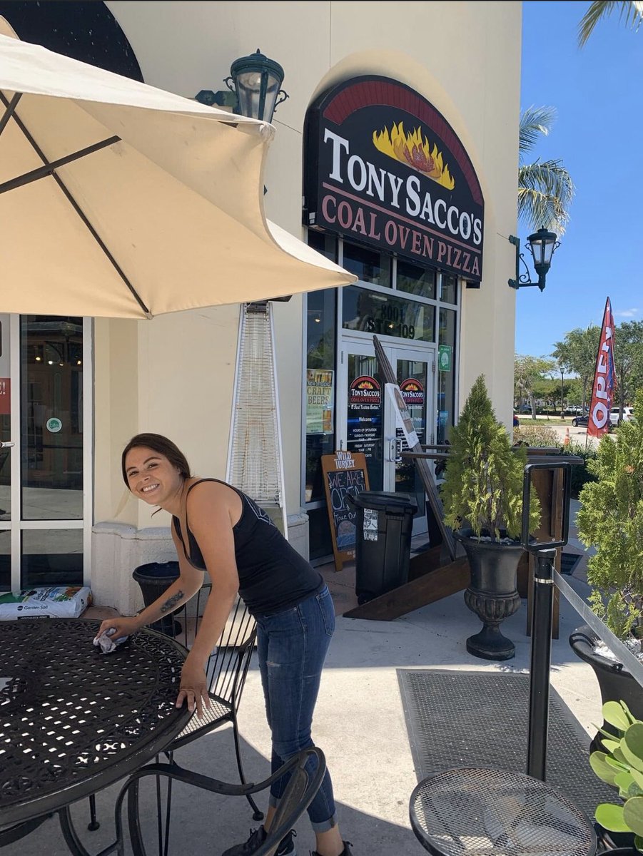 SaccosEstero's tweet photo. All of us at Tony Sacco’s are excited to see everyone starting on Monday.  For six weeks we’ve been cleaning and painting for opening day.  So please come out and enjoy our patio. Our full bar and restaurant are ready and excited to serve you once again!  See you soon! https://t.co/TUbB9KyMhu