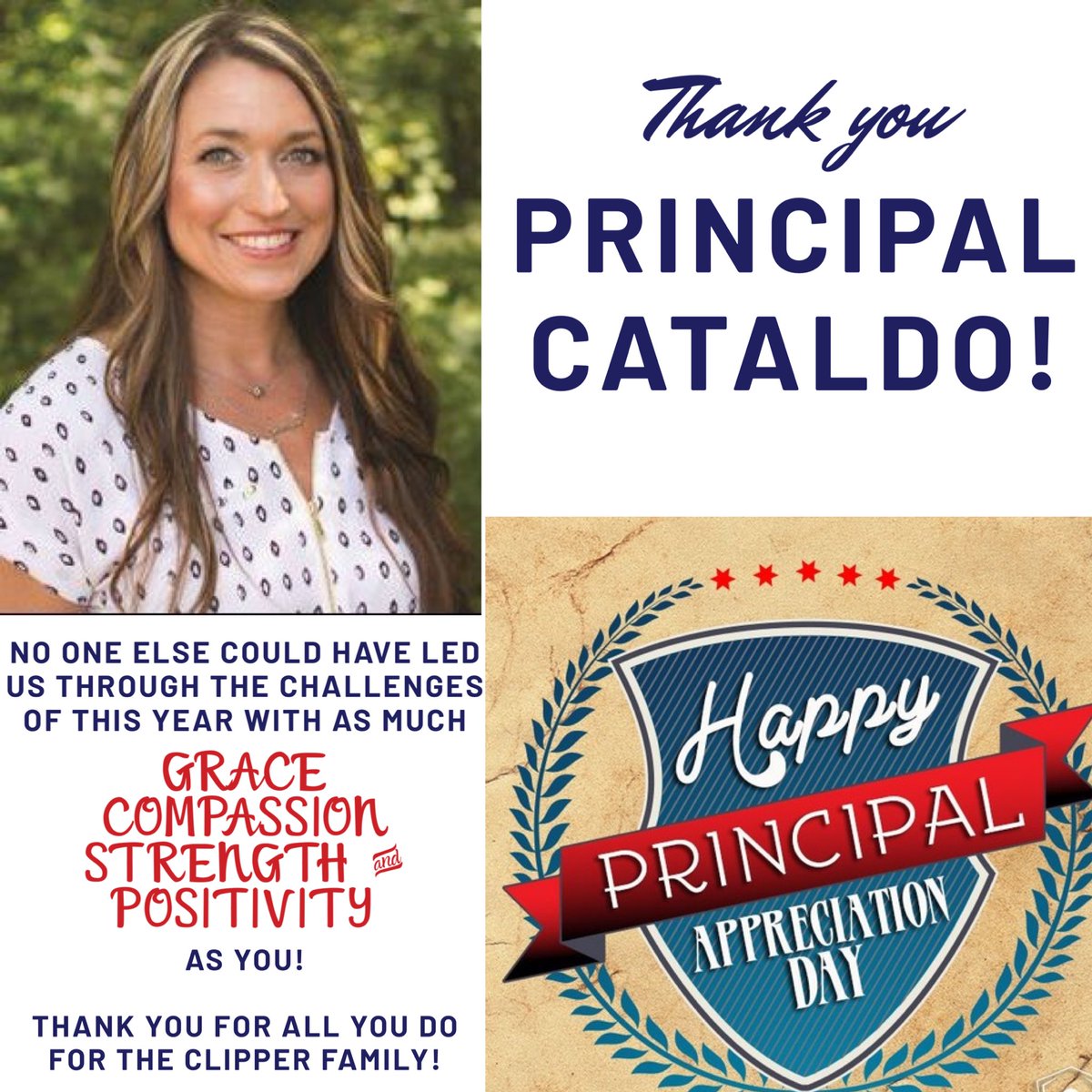 Happy #NationalSchoolPrincipalDay to the very best! @ClippersGrafton #leadYCSD ❤️⚓️💙