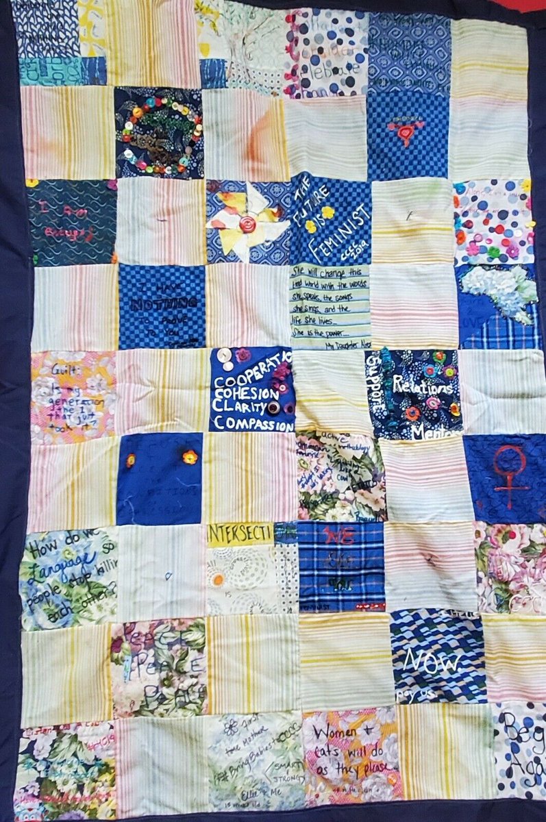 4CFeminists's tweet photo. Thrilled to announce our #4C20 Quilt Auction! The awesome @hollyjhassel created 2 wall quilts from the squares created at #4C19.
All proceeds from the quilts will go to fund childcare grants for #4C21.
Quilt #1: https://t.co/IROOVeuL7Z
Quilt #2: https://t.co/vnUvOMZ7fd https://t.co/tjrPdZgeDF